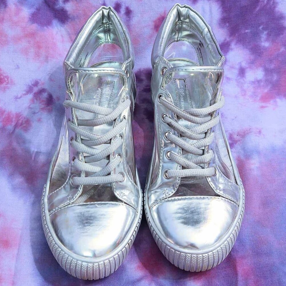 Bcbgeneration Clear & Metallic Silver Sneakers: 7 - image 7
